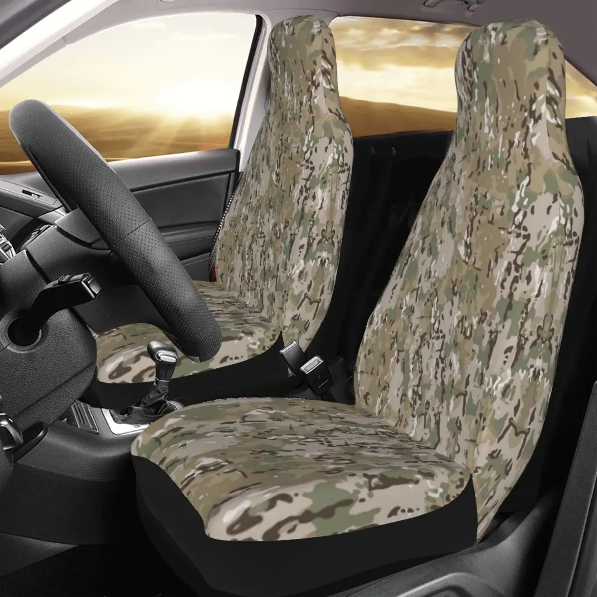 Multicam Universal Car Seat Cover Waterproof For SUV Camouflage Military Seat Covers Polyester Fishing