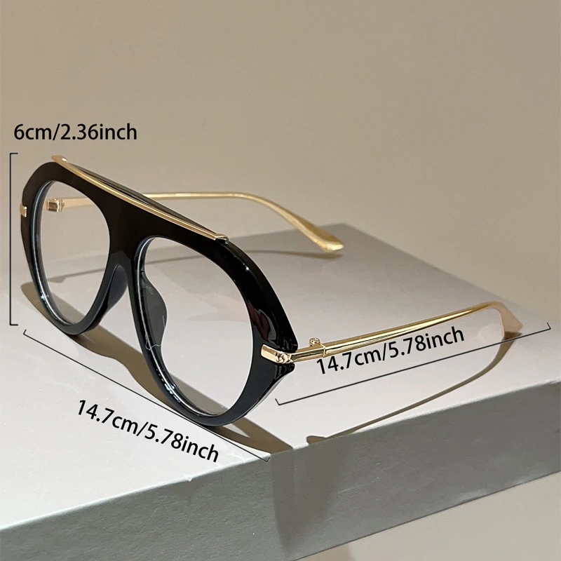 KAMMPT Oversized Pilot Glasses Men 2026 New Fashion Blue Light Blocking Optical Frames Women Trendy Brand Design Decor Eyewear view 6