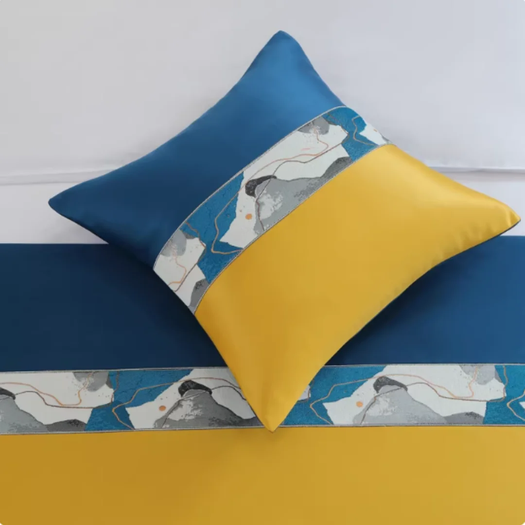 Nordic Style High-end Bed Runner Long Strip Smooth Satin Texture Bed End Towel Pillowcase for Home Hotel Decoration