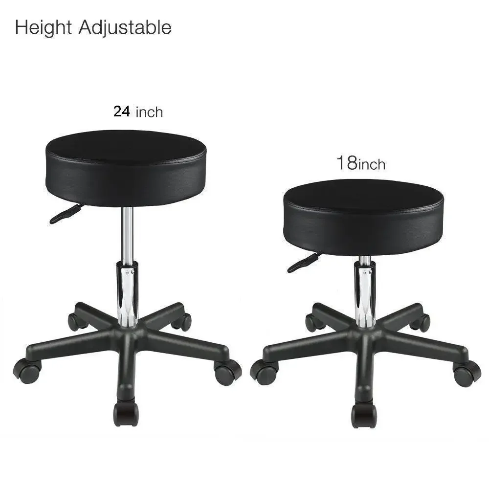 Adjustable Hydraulic Swivel Stool Beauty Spa Salon Stool Chair w/Wheels,Black