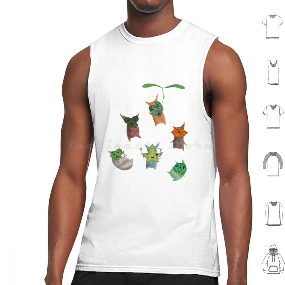 Korok Sticker Pack Tank Tops Print Cotton Breath Of The Wild Legend Of Link Loz Korok The Legend Of Video Games Game Cute