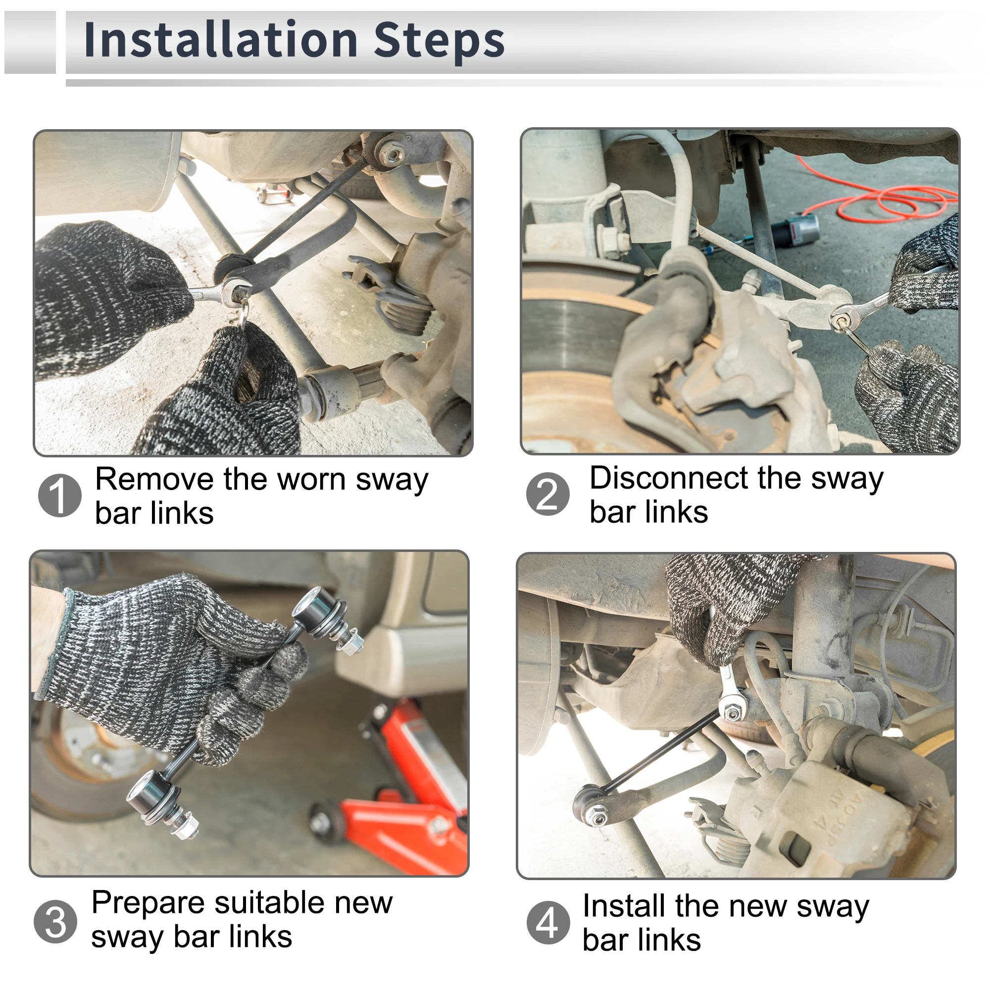 UXCELL Voorste stabilisatorstangverbindingen voor Acura RDX 2007-2012 nr. K750297 2 stuks