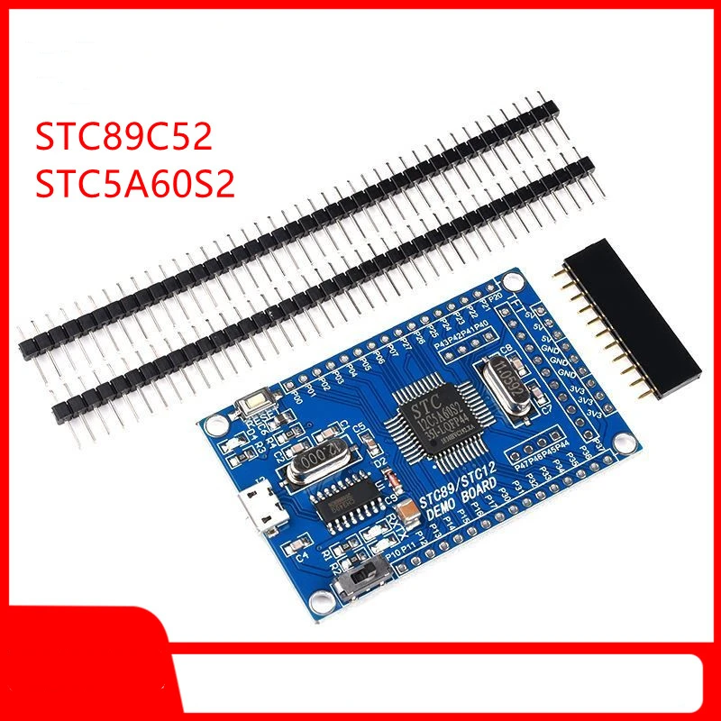 51 MCU Minimum System Board STC12C5A60S2 STC12 Core Development Learning Board Dual Serial Port