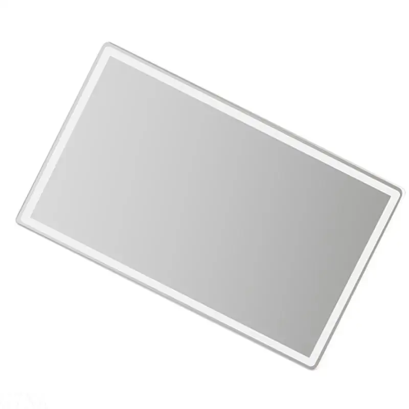 

G7NA Car Interior Sun Visors Makeup Mirror Stainless Steel Universal Adhesive for Women Girl Cosmetic Mirror