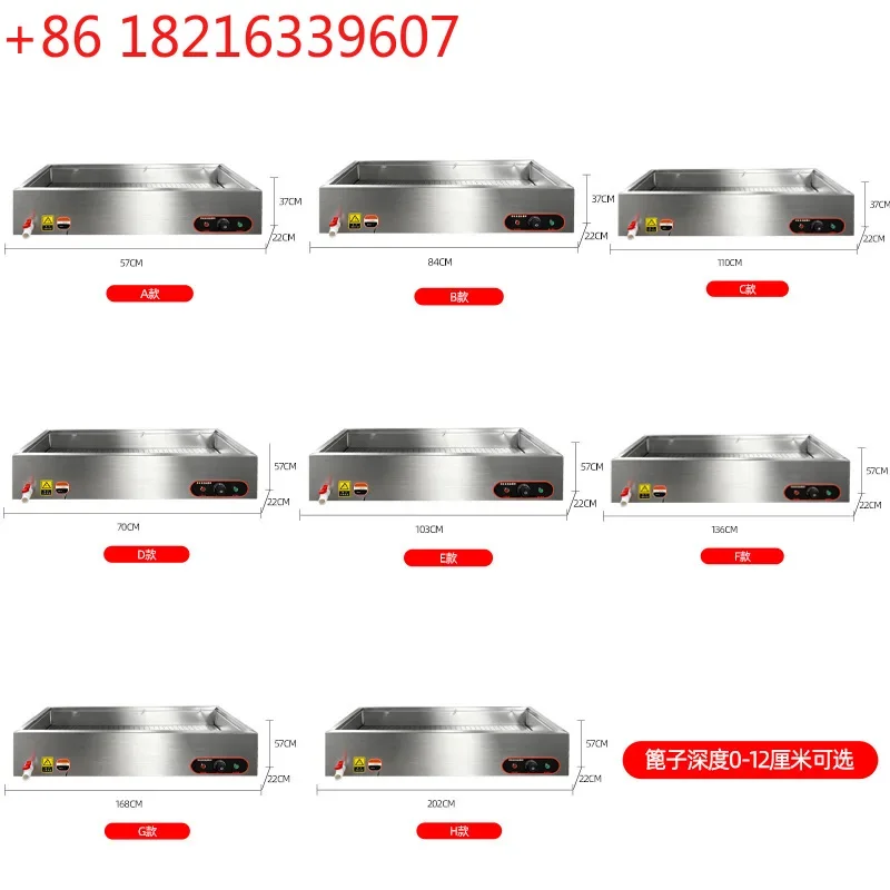 Stainless steel grate insulation table Commercial desktop small cage bag buns siu mai insulation heating table