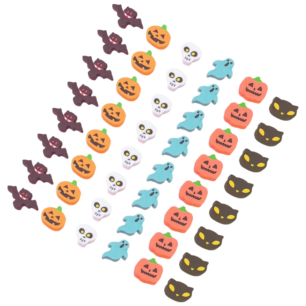 

100 Pcs Modeling Skull Rubber Stationery Cartoon Shaped Drawing Erasers Tpr Holiday Bulk