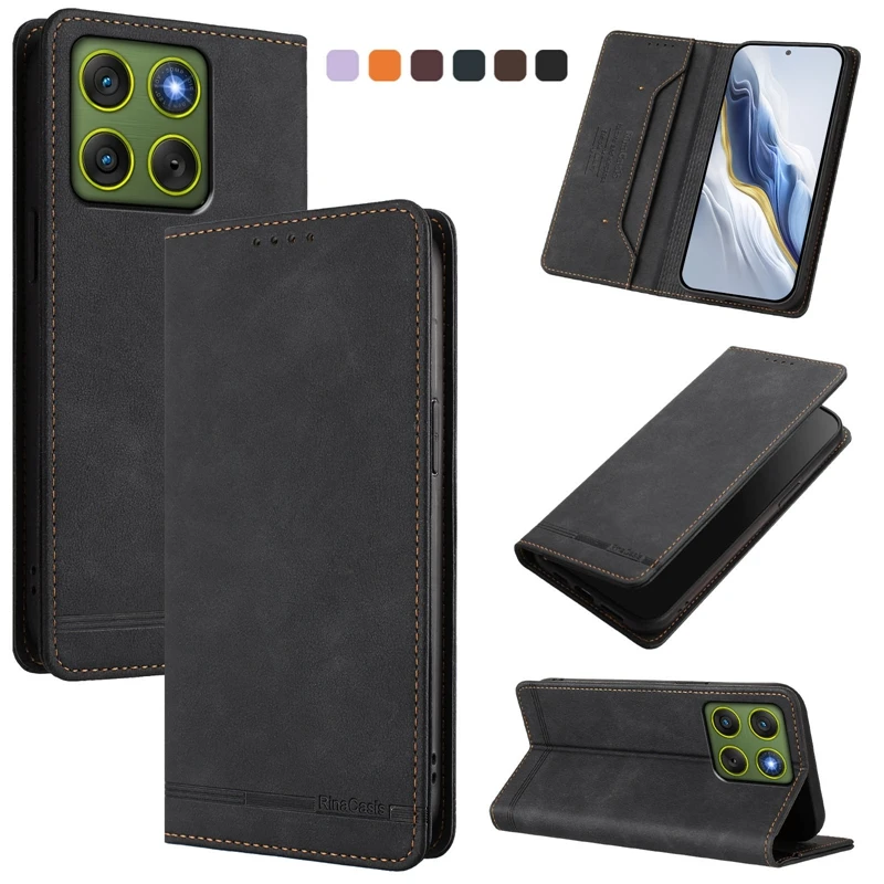 

Pop Edge70 Case For Motorola Edge 70 Cover Leather Magnetic Cover On For Motorola Moto Edge 70 XT2603-2 Flip Stand Phone Case Fu
