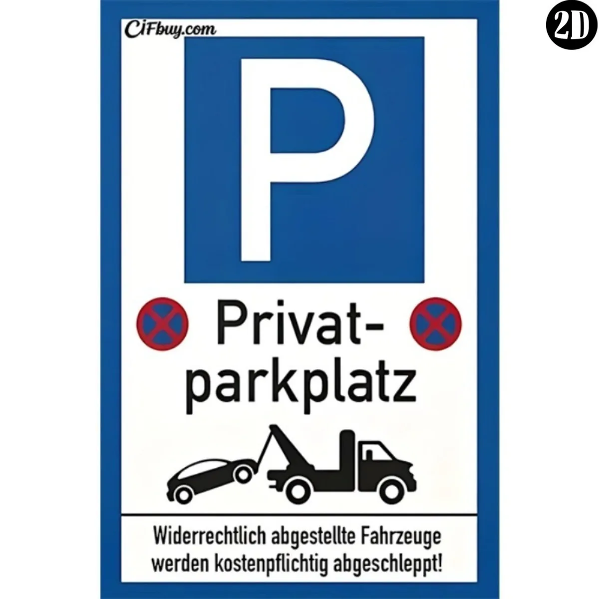 Blue Parking Direction Metal Sign Retro Tin Plaque Wall Decor for Home Yard Garage