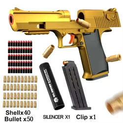 Desert Eagle Toy Gun Shell EjectionAirsoft Pistol Soft Foam Bullet Outdoor CS Weapon for Boys Girls Shooting Game Bitthday Gift