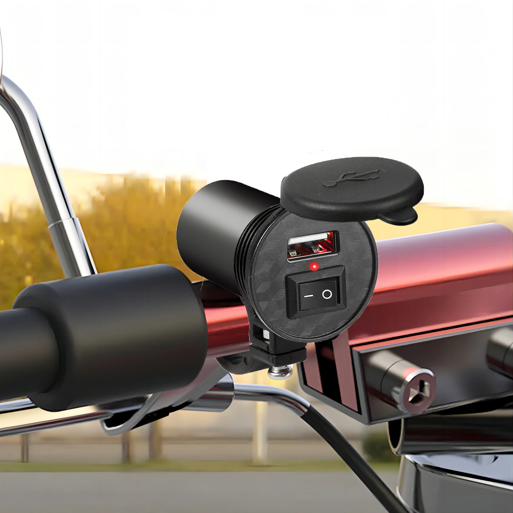 

Водонепроницаемый USB-разъем на руль мотоцикла, 5 В-1,5 А