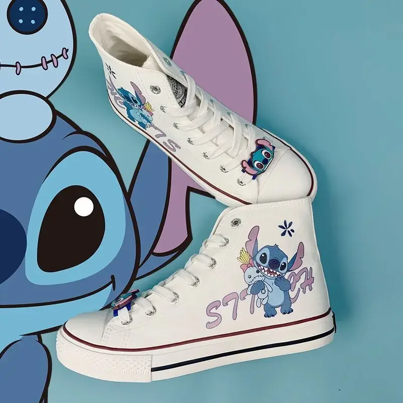 Disney cartoon canvas Stitch coppia scarpe ragazze estate nuova moda coreana wild Mickey mouse bambini sneakers di tela taglia 34-44