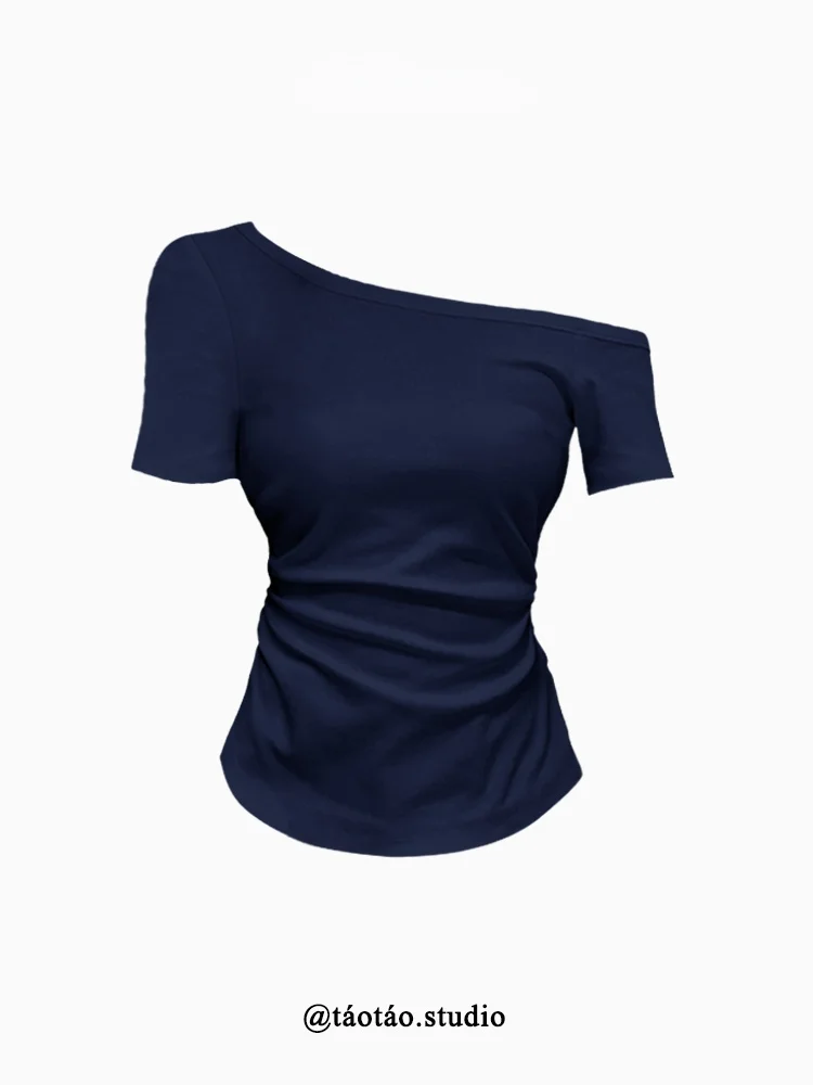 Czysta, seksowna bluzka z odkrytymi ramionami, damska, letnia, nowa, wyszczuplająca, podkreślająca talię, idealna do pracy.