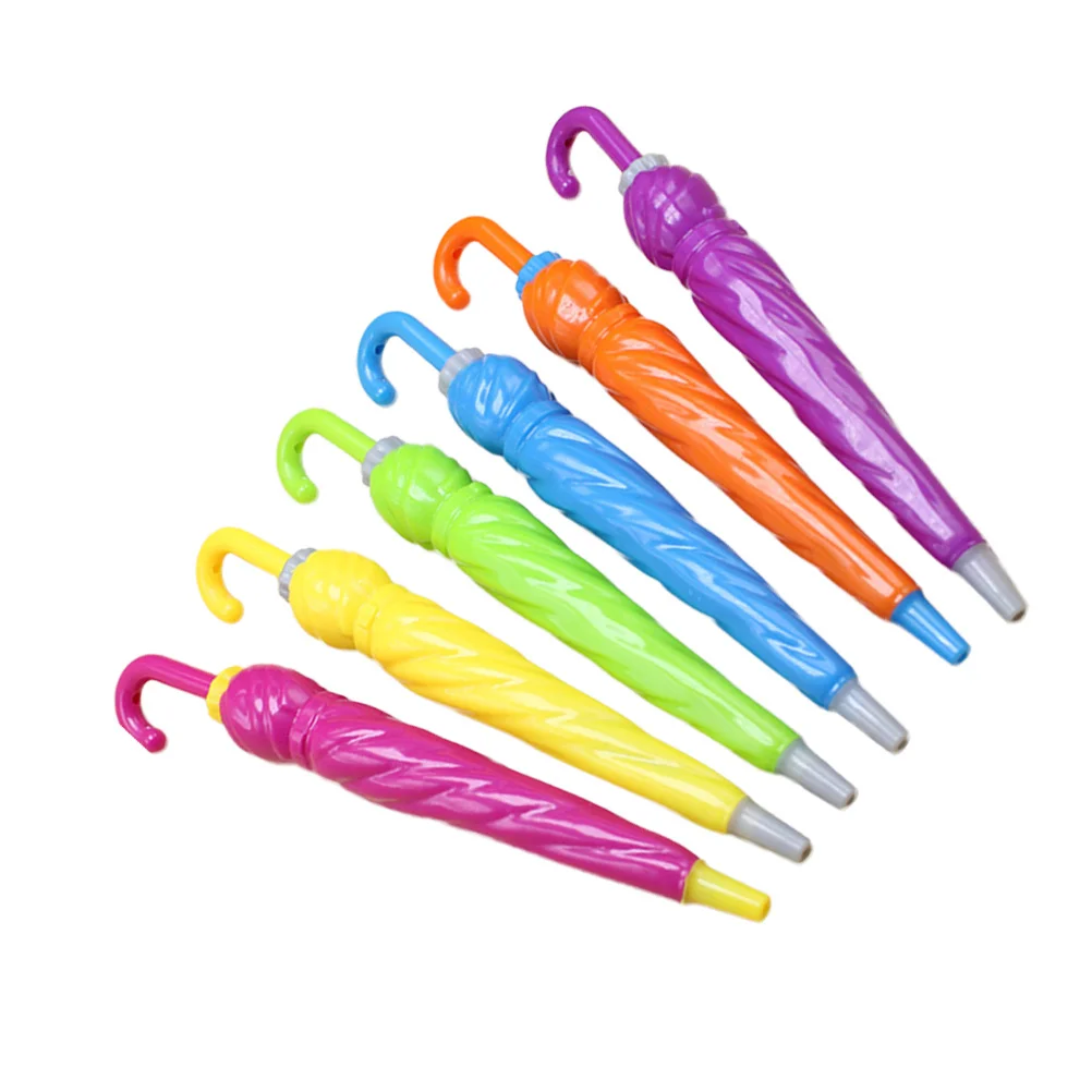 

6 шт., креативные шариковые ручки-зонтики, гладкие письменные принадлежности для школьников, офиса, дома, детские канцелярские принадлежности, шариковые ручки-зонтики