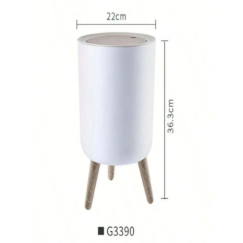 

INS Style Wooden Texture Step Trash Can, Household OdorProof Silent Lidded Waste Bin, Suitable For Living Room, Kitchen, Bathro
