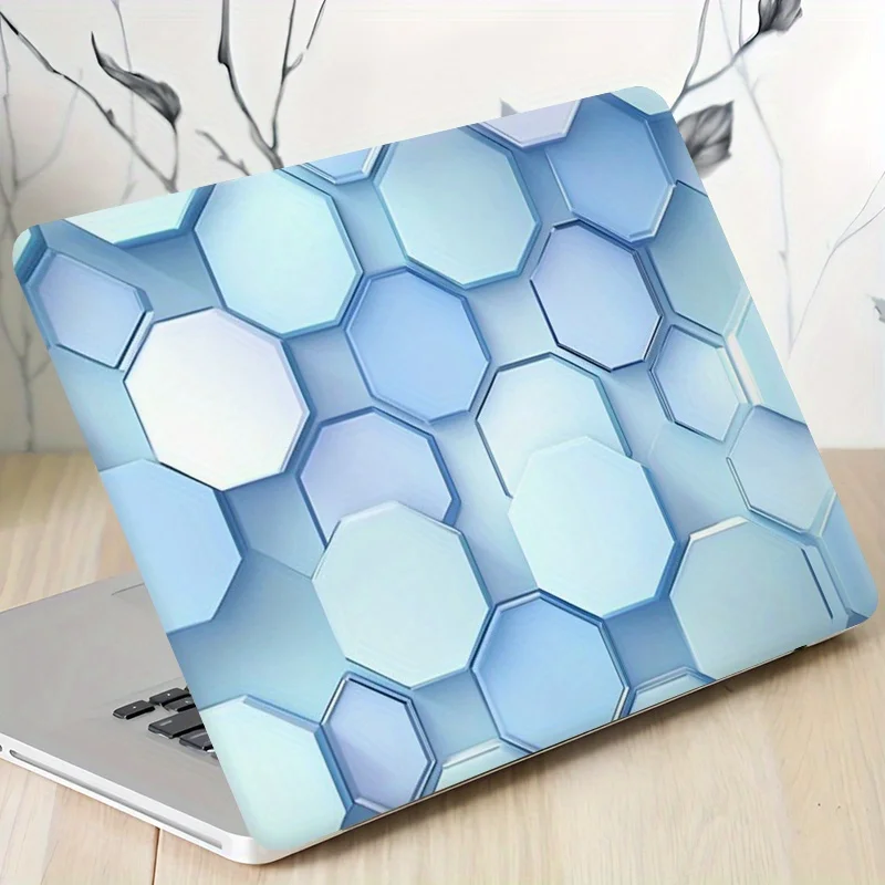 3 Pieces, 1 Piece Spare, Fearless, Laptop Skin Sticker, Technical Hexagonal Design, Scratch Resistant, Self Adhesive, Suitable