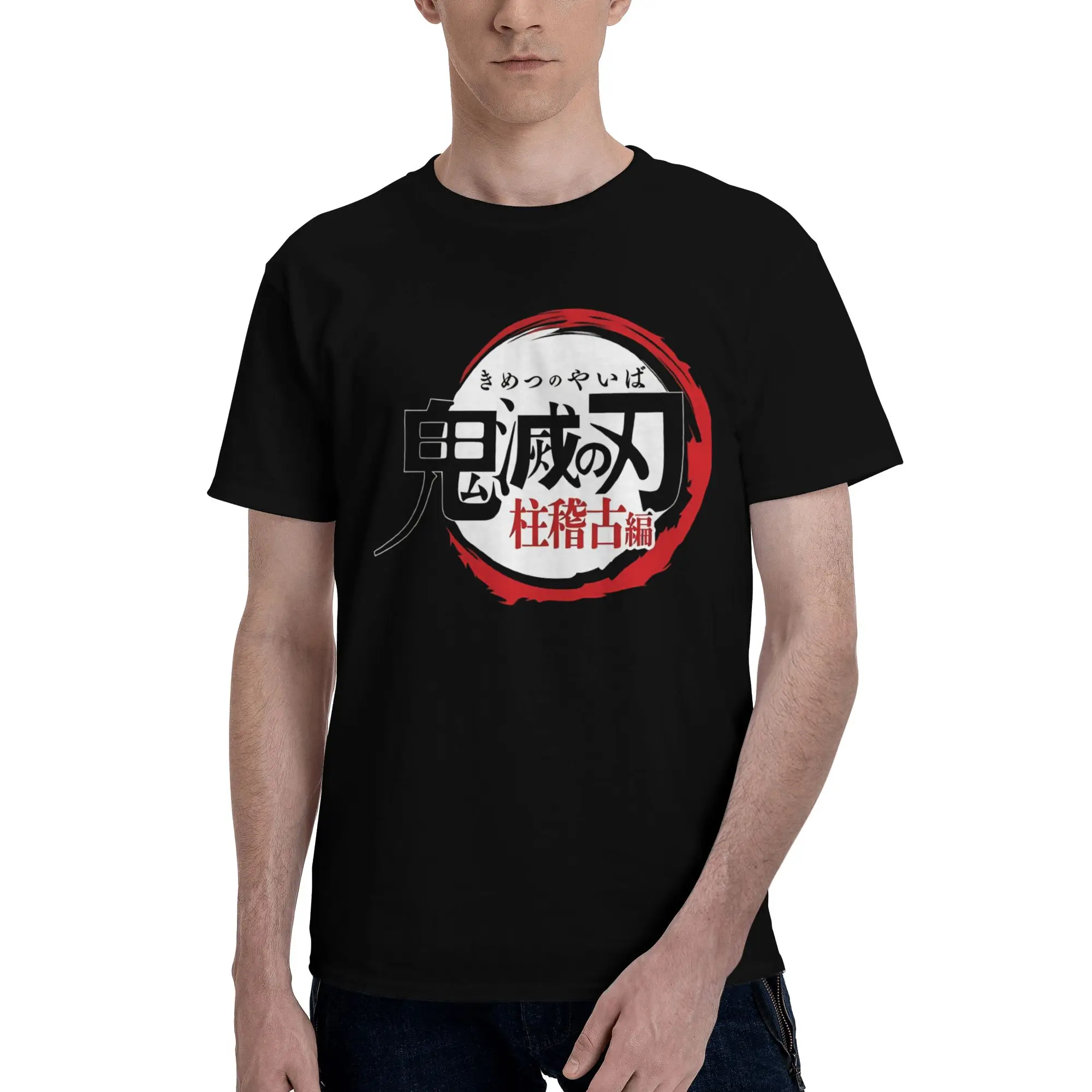 Demons hunting squad  Novelty 100% Cotton T-Shirt Bandai Demon Slayer Tops Tees For Men