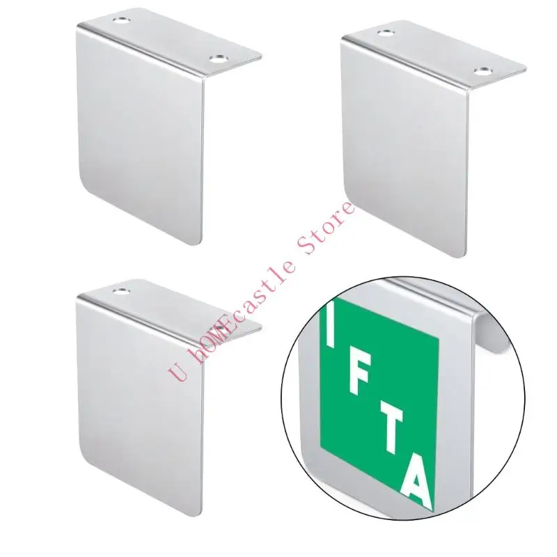 63HF 4Pcs Rustproof Metal Permit Sticker Holder Metal Square License Plate Sticker Holders For Trucks Easy To Install