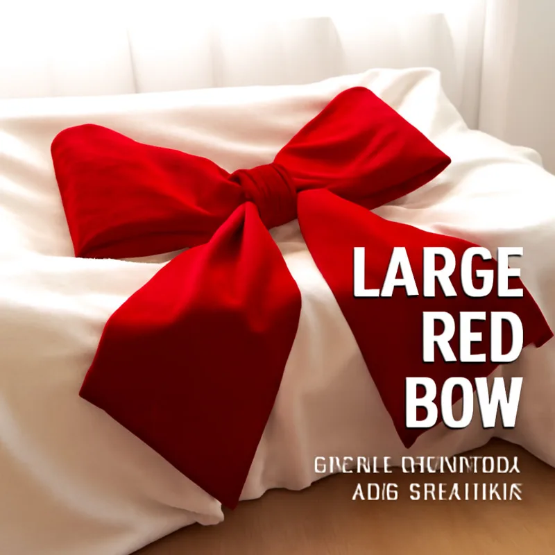 

60/85cm Large Red Velvet Christmas Bow Decoration Oversized Hanging Tree Ornament Holiday Festive Indoor Outdoor Party Scene