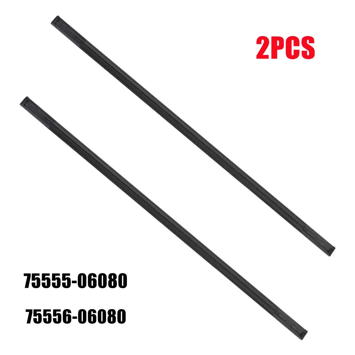 7555506080 7555606080 L+R For Toyota Camry 2012-2017 Car Side Roof Drip Moulding Trim Exterior Rubber Styling Seal Strips 1.39m