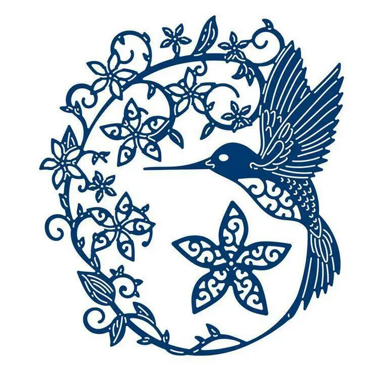 Metal Cutting Dies Humming bird Stencil Scrapbooking Diy Album Stamp Paper Card Embossing Decor Craft Knife Mould