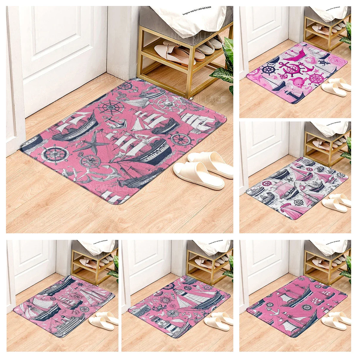 House entrance carpet Home door mat Modern Nordic style Room Bath Foot bathroom non-slip Kitchen water absorption rugs Abstract