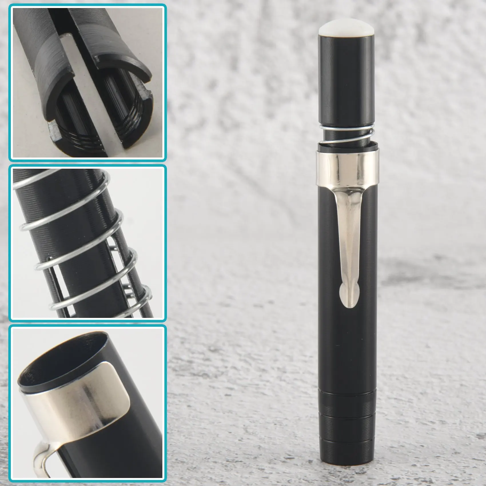 New 1 pcs Black Aluminum alloy Chalk Keeper Holder (Black)