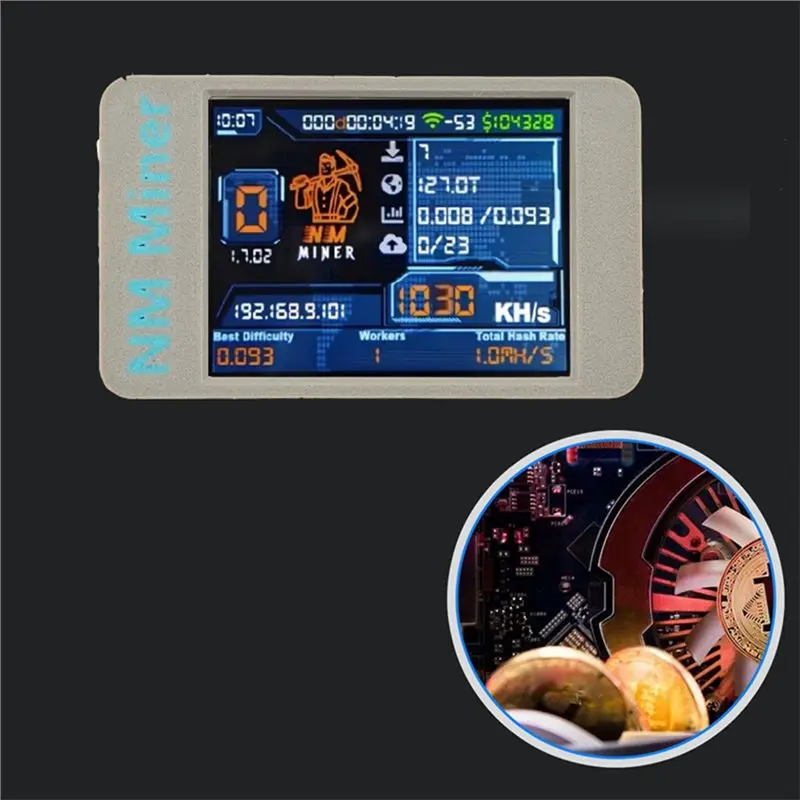 新登場！1030KH/S Nerdminer PRO Nmminer BTC ソロマイナー ビットコイン暗号ソロロトマイナー 2.8インチカラーディスプレイマイナー
