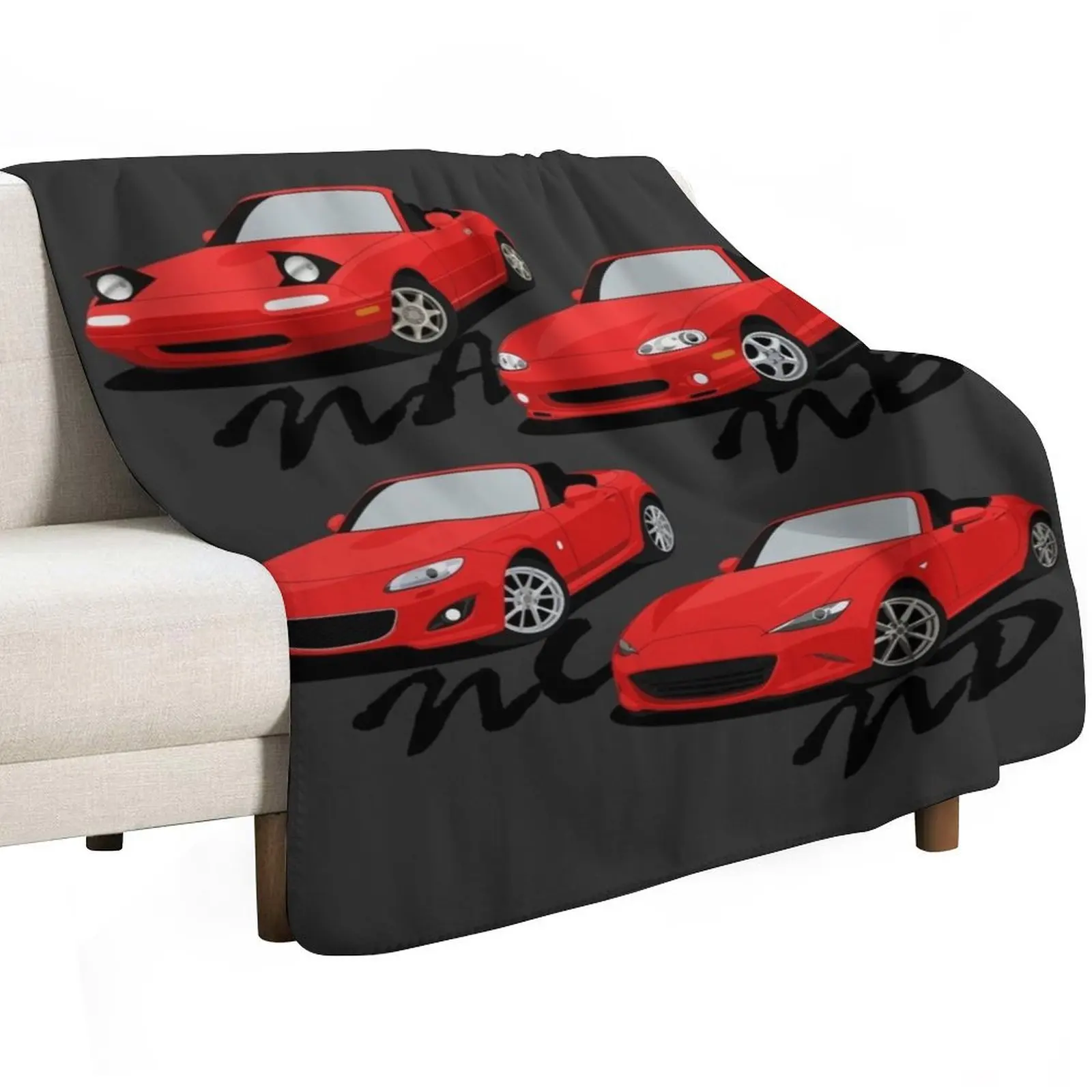 Miata Generations Throw Blanket Long Lasting Soft Plush Blanket for Daily Use
