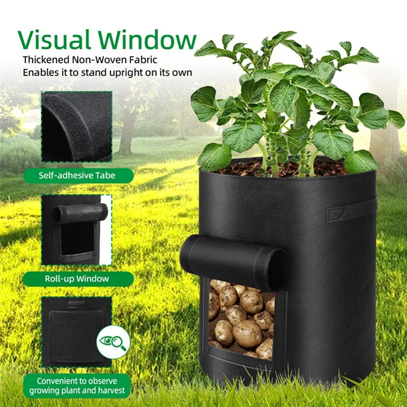 

D9-1Set Garden Planting Bag With Durable Handle Plant Pots Fit For Tomato, Vegetable And Fruits B
