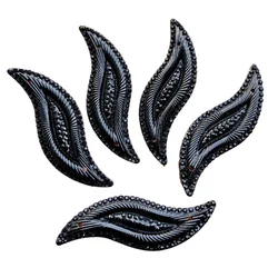 Pure black 10pcs Crystal Base Sew On Rhinestone Stones Spacer buttons for DIY Garment Jewelry -E088