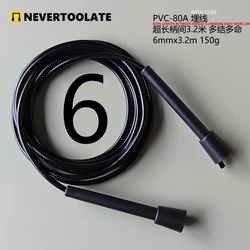 150 GRAM NEVERTOOLATE 6mm diameter SUPER LONG 3.2 METERS ROPE LENGTH PVC jump ROPE  finess crossfit ra handle