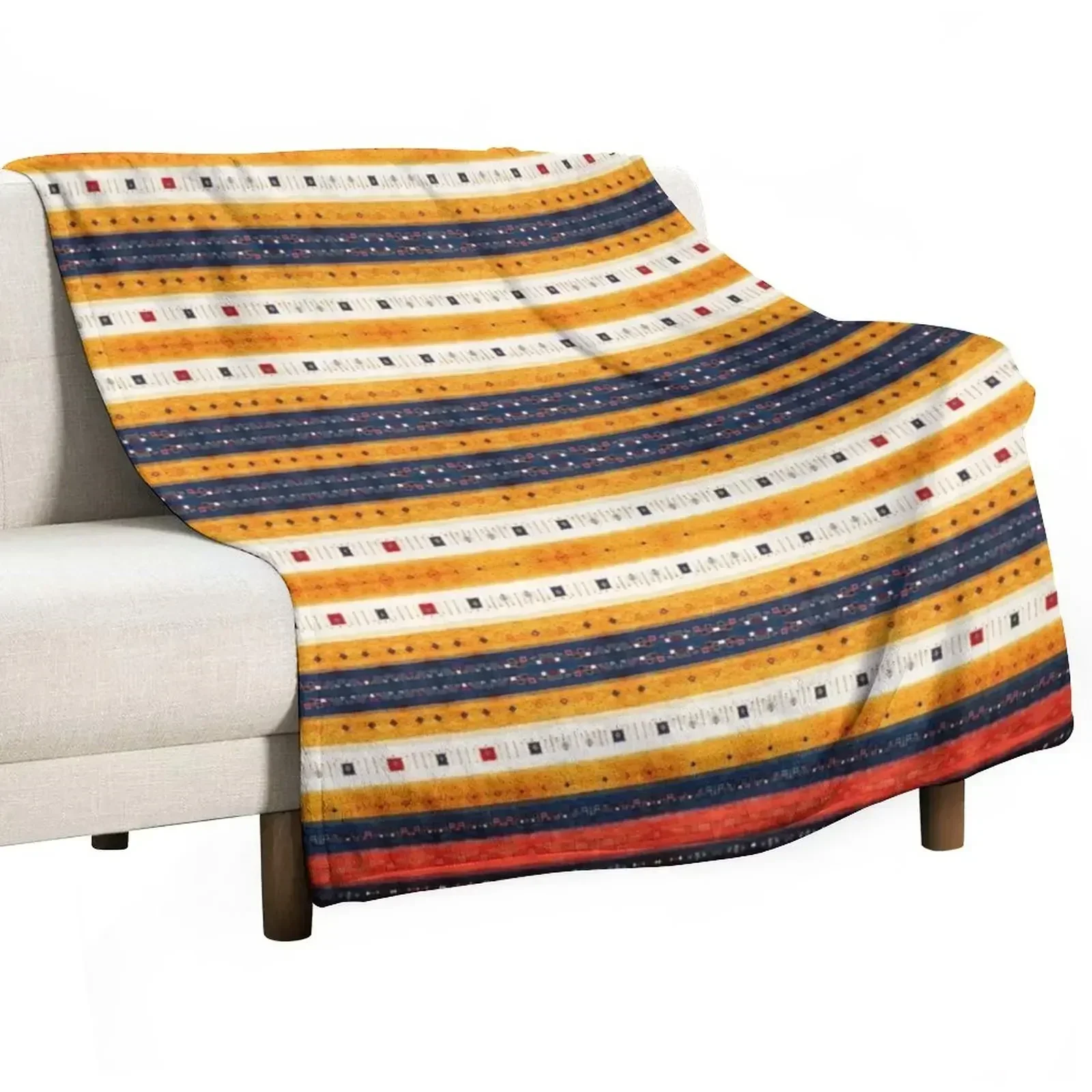 Heritage Traditional Bohemian Moroccan Fabric Autumn Fall Color Style Throw Blanket Shaggy Decorative Sofa Sofa Blankets