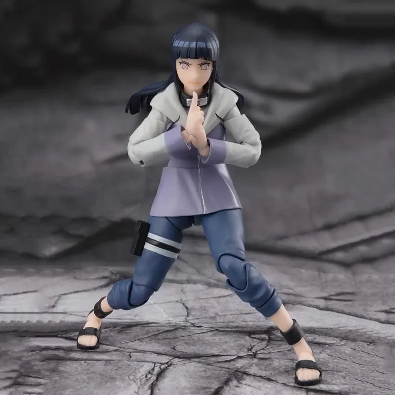 Bandai Original MODEL KIT SHF Naruto series HINATA HYUGA Anime Action Figure Model Toy Gift For boy Collectible Foam box sends