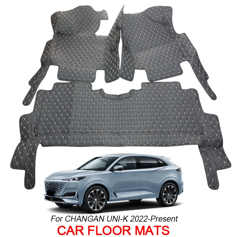 For CHANGAN UNI-K 2022-Present Car Floor Mat 3D Full Surround Protect Liner Foot Pads Carpet PU Leather Waterproof Accessory