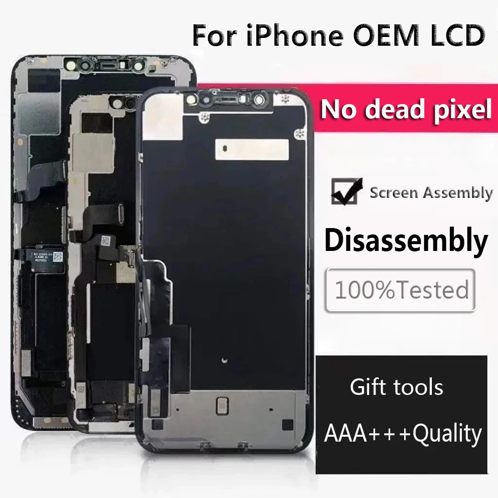 

OEM LCD For iPhone 11 12 13 Pro Max 13mini In Stock Disassembly Display Screen No Dead Pixel Screen Replacement