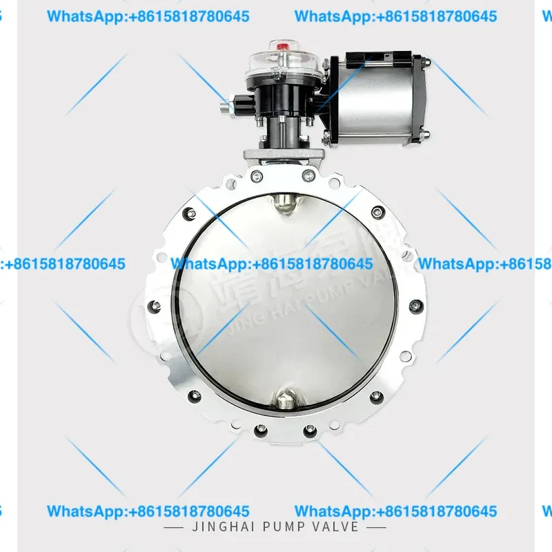 Applicable to All stainless steel dust butterfly valve pneumatic stainless steel 304 plate double flange/single flange dust