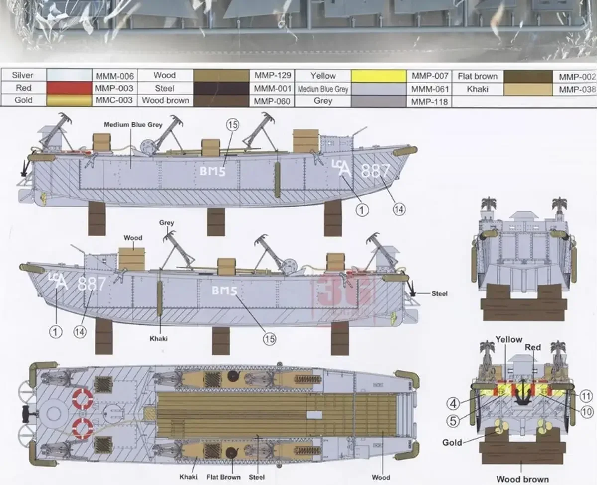 Gecko Model Kit Assemblagemodel Kit 35GM0090 Amerikaans-Engelse landingsboot LCA Landing in Normandië 1/35