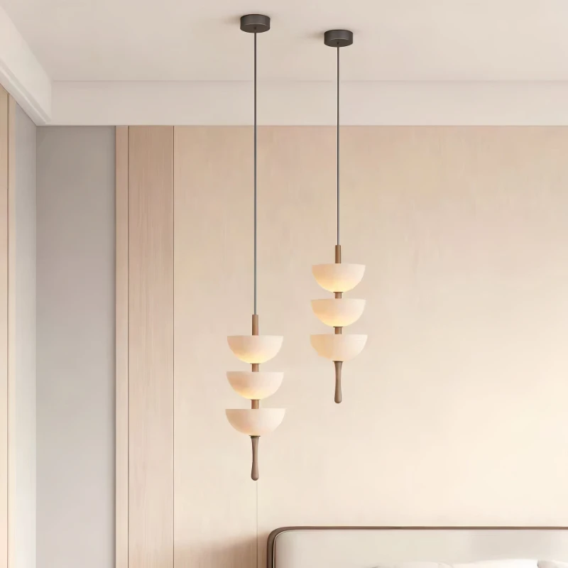 Designer imitation marble small chandelier living room background wall light hotel clubhouse bar light bedroom bedside modern