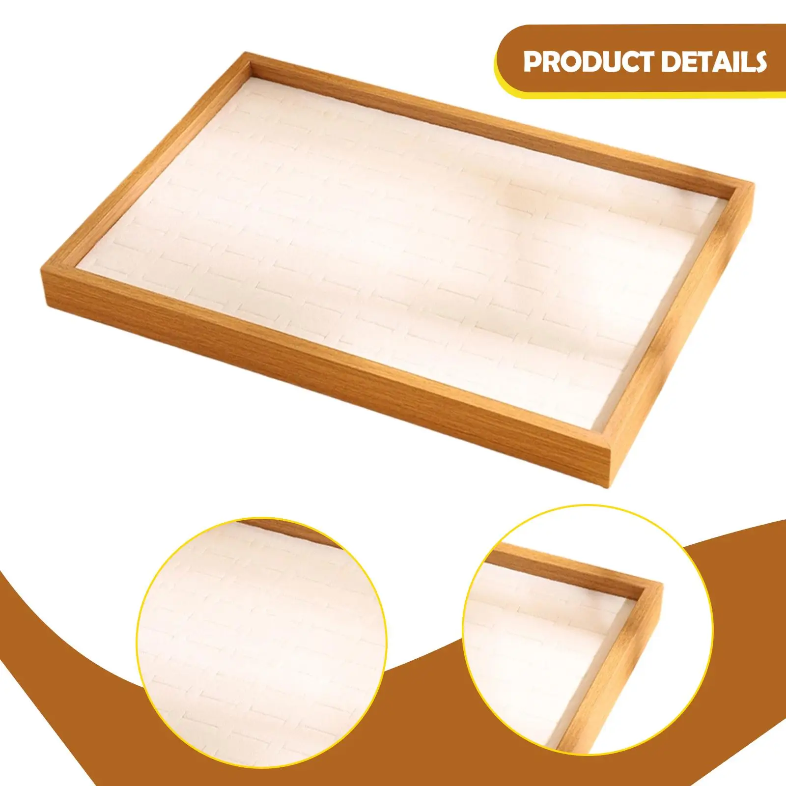 Поднос для демонстрации ювелирных изделий, портативный подарок, большая емкость, деревянный орнамент для дочери