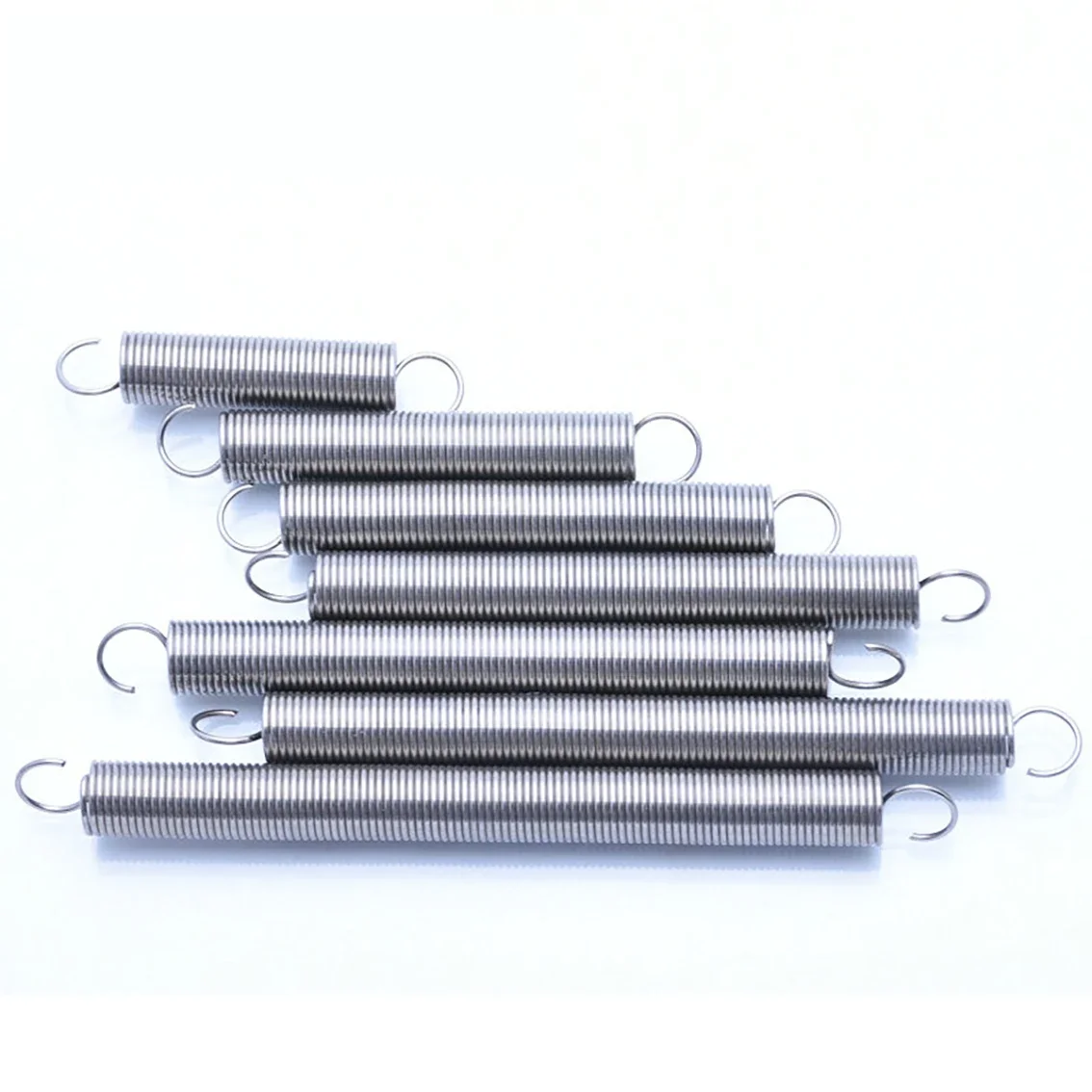 1PCS 1.2mm 304 Stainless Steel Stretch Spring Open Hook Tension Spring Spiral Tension Spring OD 8mm 10mm 12mm Length 30-200mm