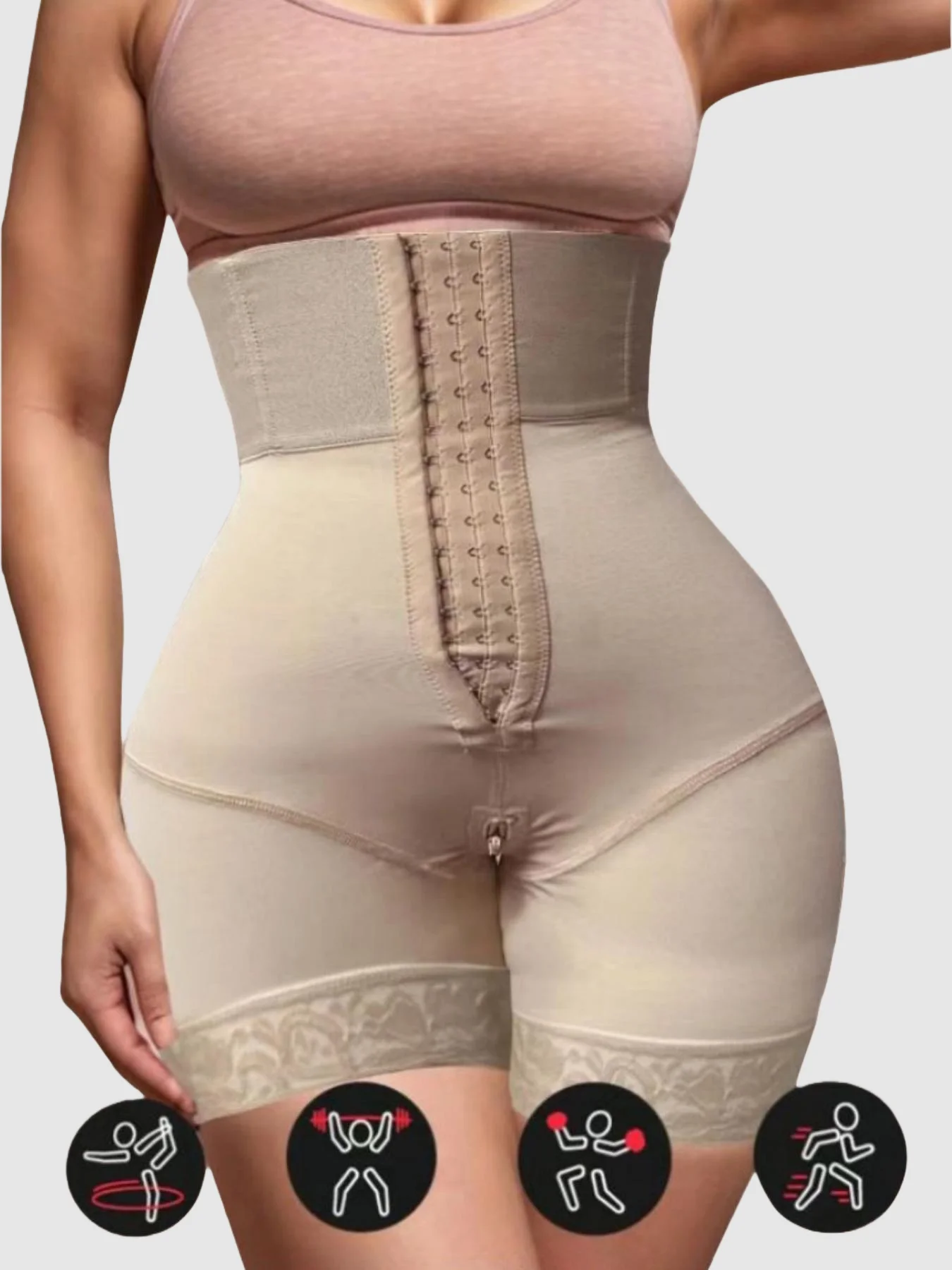 High Waisted Shapewear Sports Compression Pants Body Hugging Tight Fit for Women view 5
