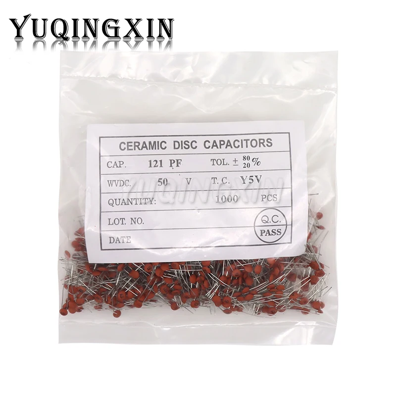 Condensador cerámico de 1000 piezas, 50V, ~ 100nF 1pF, 0,1 uF, 104, 4.7PF, 10PF, 22PF, 33PF, 47PF, 100PF, 101, 220PF, 221, 330PF, 470PF, 1NF, 103, 47NF, 473