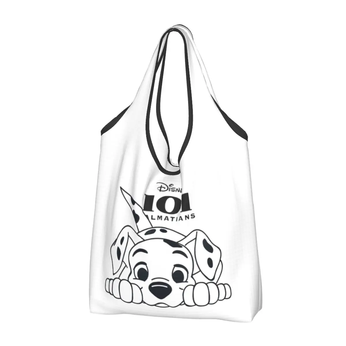 Disney One Hundred And One 101 Dalmatians Groceries Shopping Bag Shopper Shoulder Tote Bags Portable Animated Films Handbag