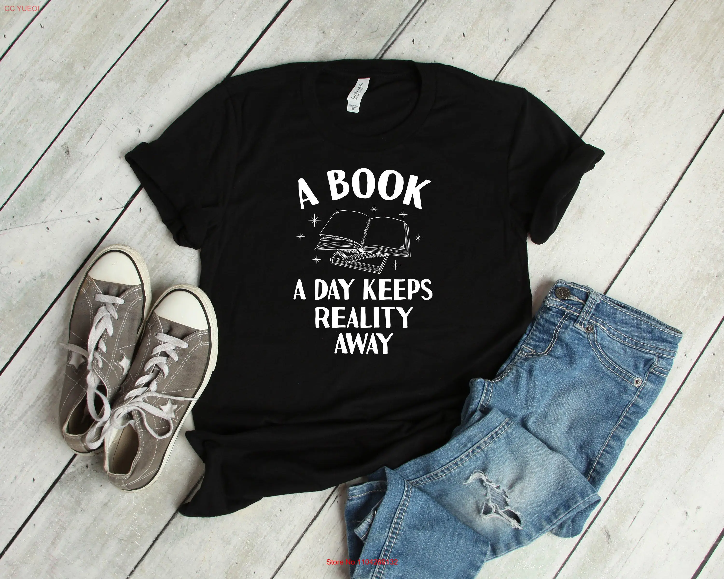 

Library T Shirt Women Librarian s Reading for Teachers Kids Book Lover long or short sleeves