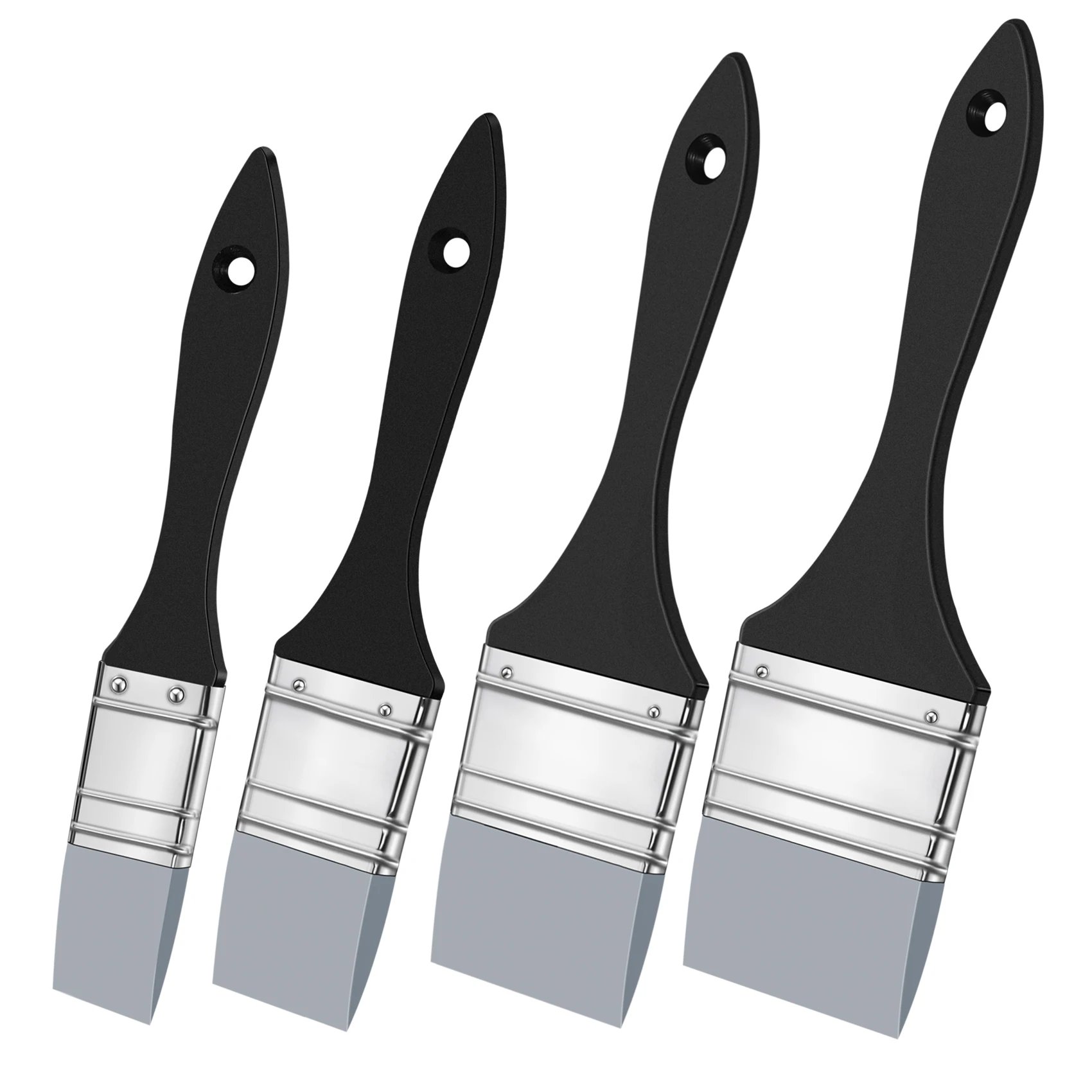 Silicone Paint Brush Set, Color Shaper, Resina Catalisador, 1 em, 1,5 em, 2 em, 2,5 em largura, 4 PCs