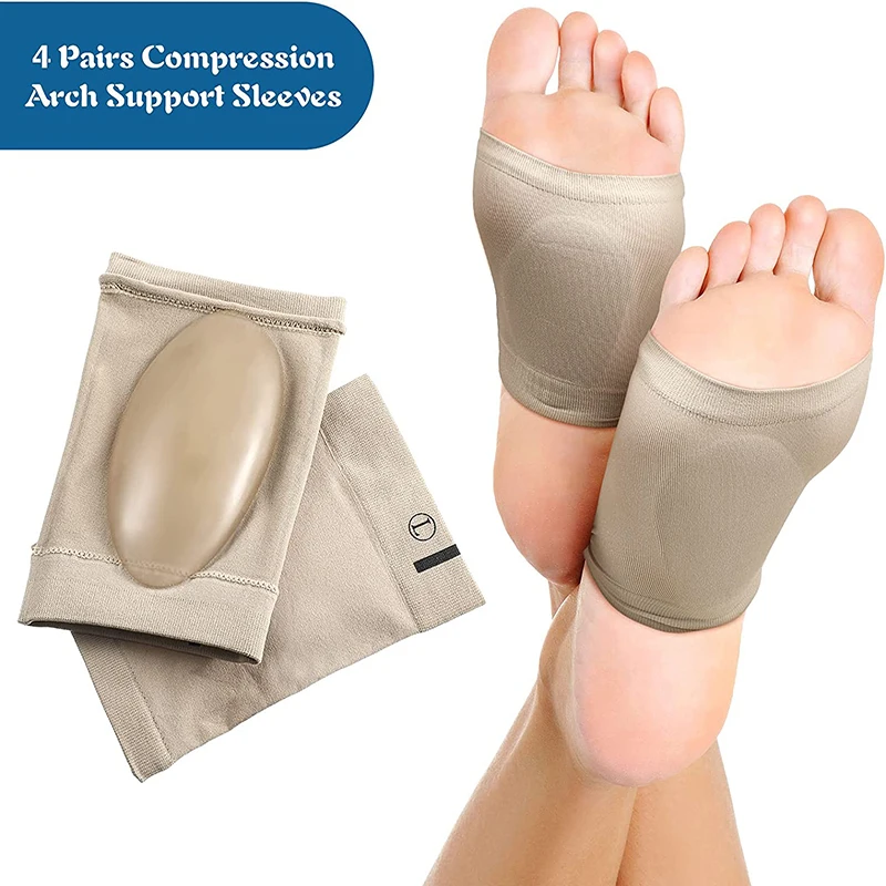 1 Pair Arch Support Sleeves Plantar Fasciitis Heel Spurs Foot Care Flat Feet Relieve Pain Sleeve Socks Orthotic Insoles Pads