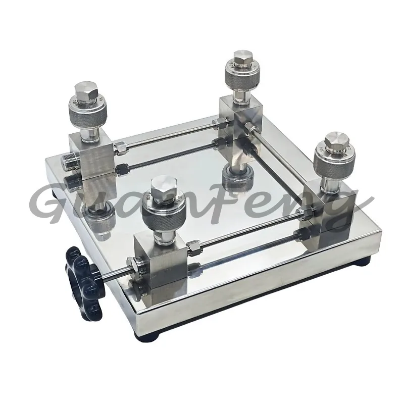 Multifunctional Gas Pressure Calibration Platform Stainless Steel Multi‑Interface Connection Manifold