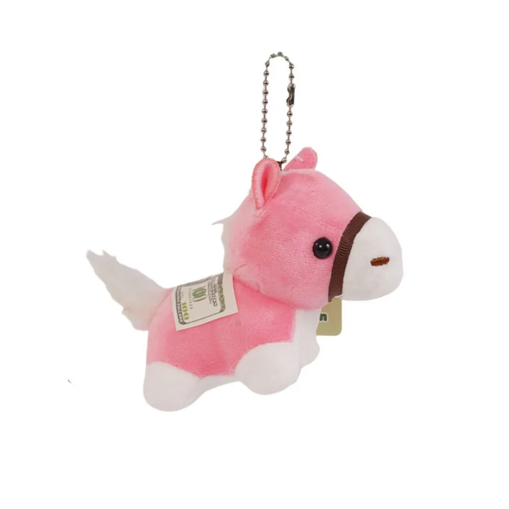 돈말 플러시 인형 참 장식 가방걸이 플러시 말 장난감 새해 장식품 포니 마스코트 펜던트 백팩 장식