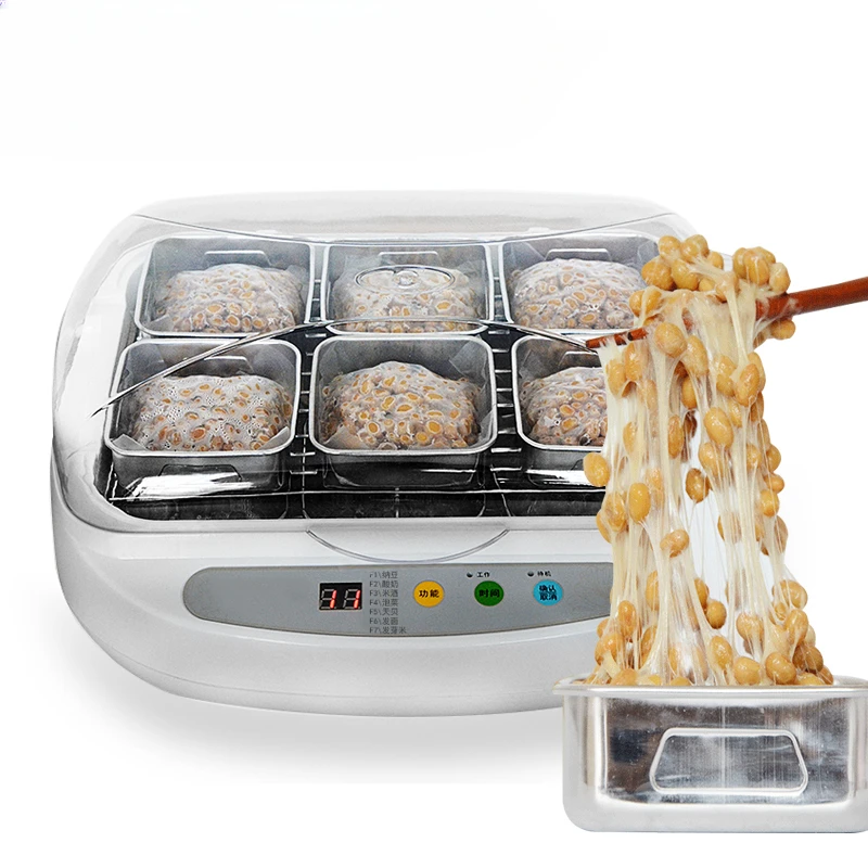 Automatic Electric Natto Maker Stainless Steel Cups Yogurt Tempeh Pickled Vegetable Rice Wine Fermenting Machine