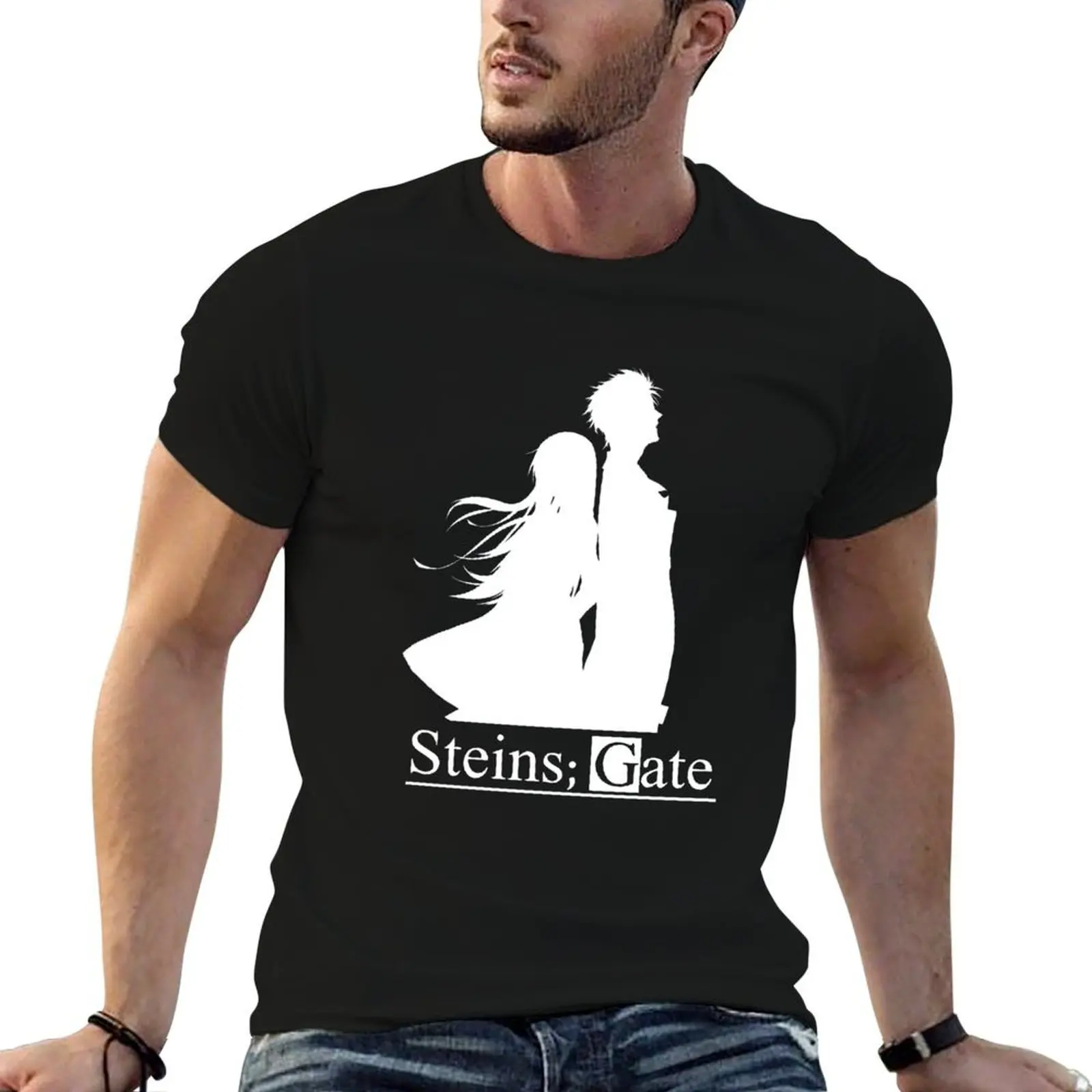 Steins;Gate (Dark) T-Shirt aesthetic clothes cotton man t-shirts workout shirts for men